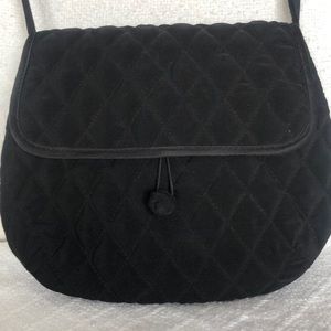 Vera Bradley black cloth shoulder bag. Perfect for evening or day wear.